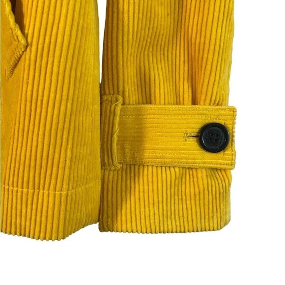Liz Claiborne  Yellow Corduroy Double Breasted Jacket Size Small - Picture 5 of 8